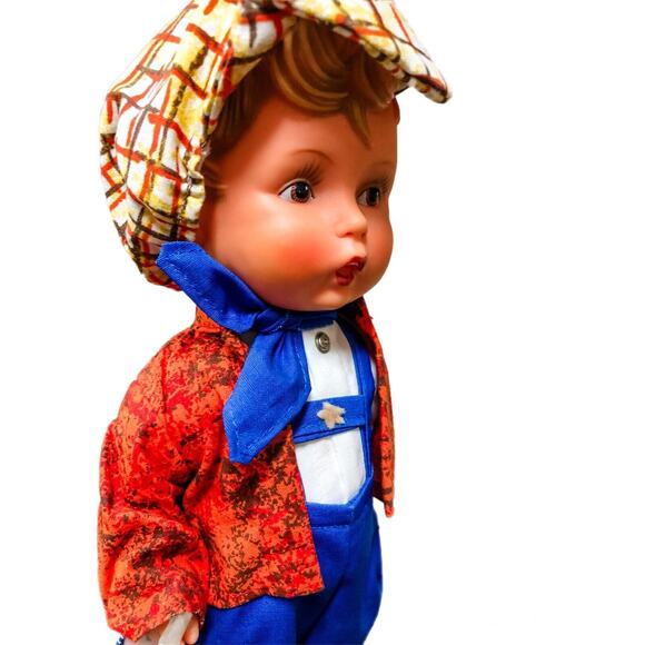 Vintage Goebel M.J. Hummel Rubber Doll Boy with Candle Germany - Picture 3 of 4